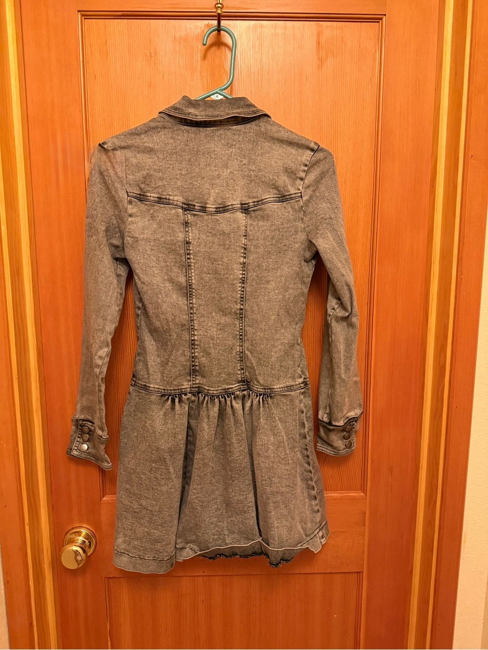 Free People Denim Button Down Mini Dress - Picture 5 of 9